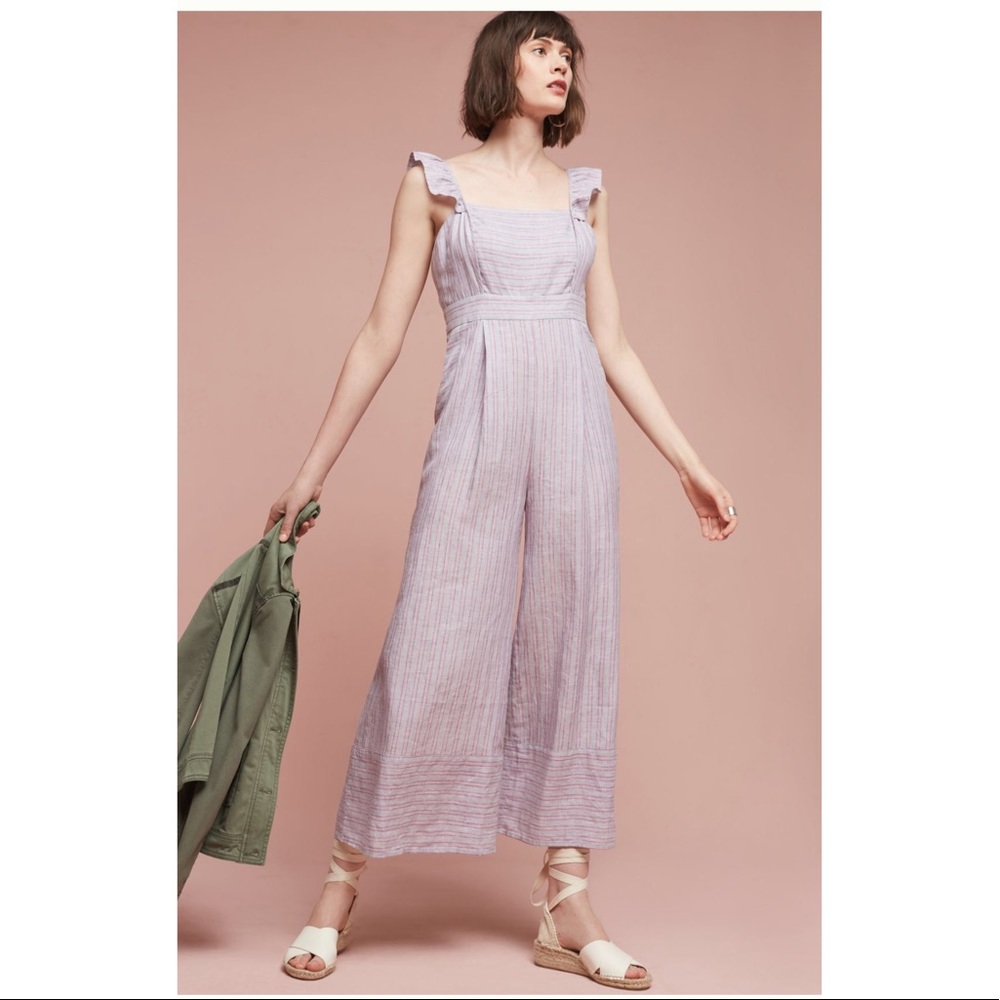 Anthropologie Nantucket Ruffled Jumpsuit